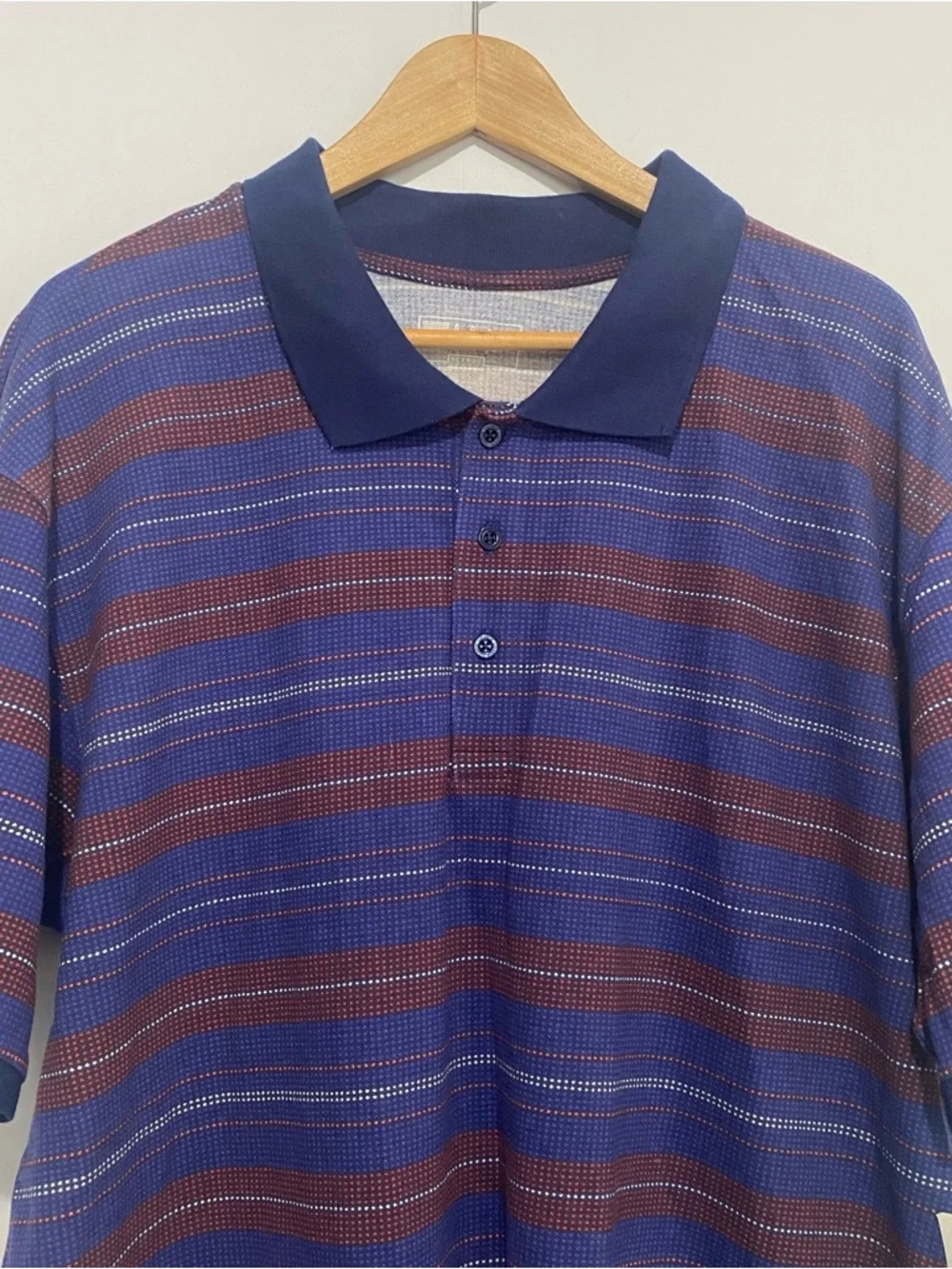 LuLaRoe Polo Shirt Mens XL Striped‎ Cotton Casual Comfortable NWT Blue Casual
